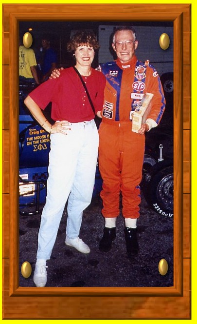 Mel and Barb Eidemiller at the Speedrome in 1993